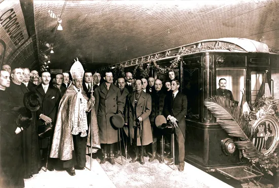 Inauguracion Gran Metropolitano de Barcelona Inauguracion metro 1924 Barcelona